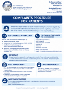 Complaints Procedure